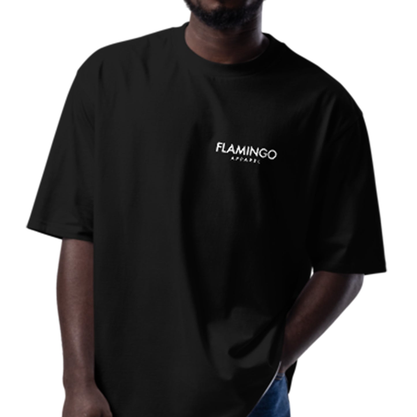 Flamingo Essentials Oversized Heavyweight Tee – Black