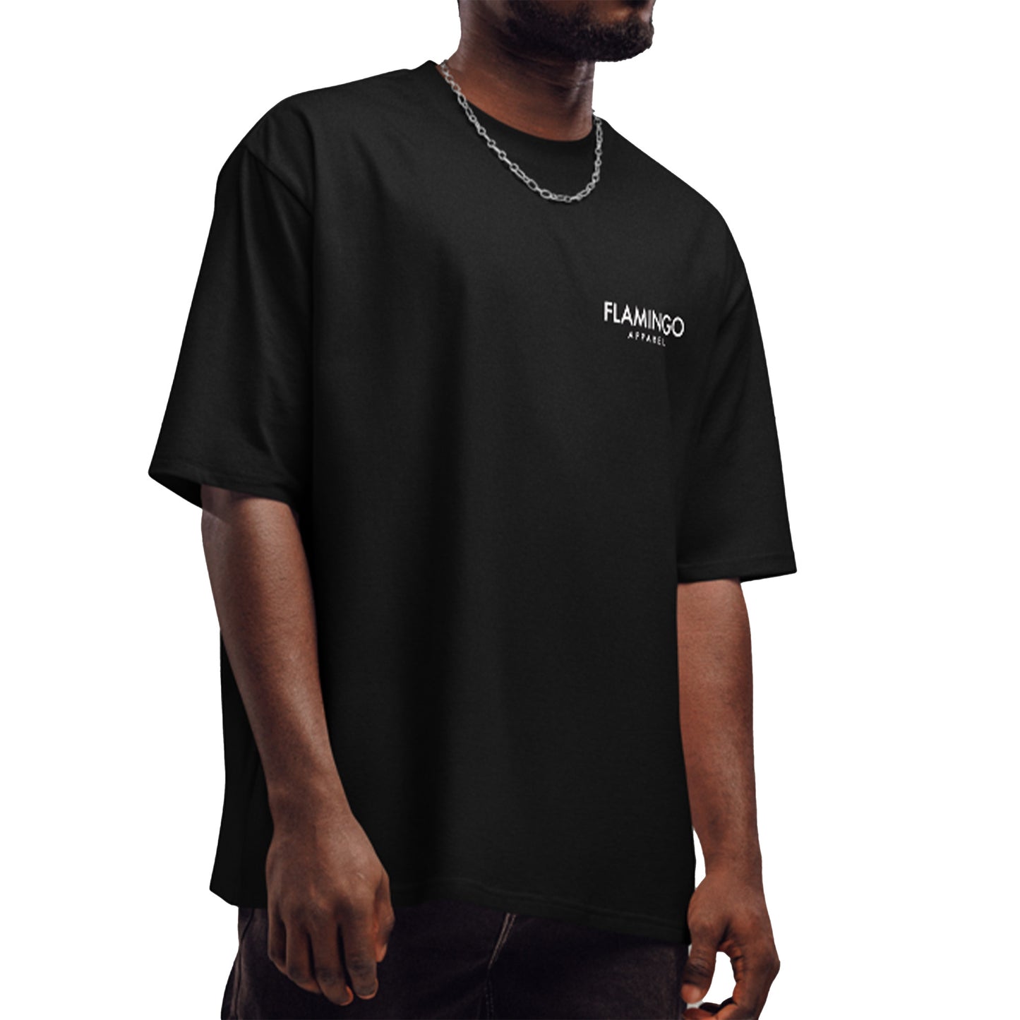 Flamingo Essentials Oversized Heavyweight Tee – Black