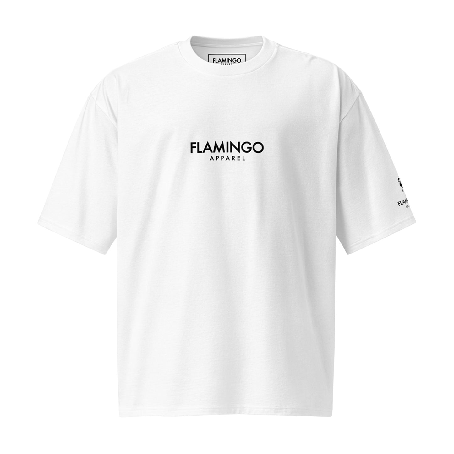 Flamingo Essentials Oversized Heavyweight Tee – White