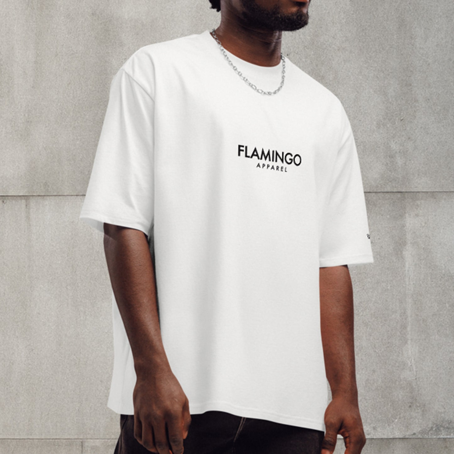 Flamingo Essentials Oversized Heavyweight Tee – White