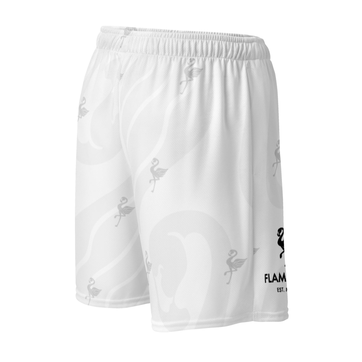 Flamingo Essentials Premium Mesh Shorts – White