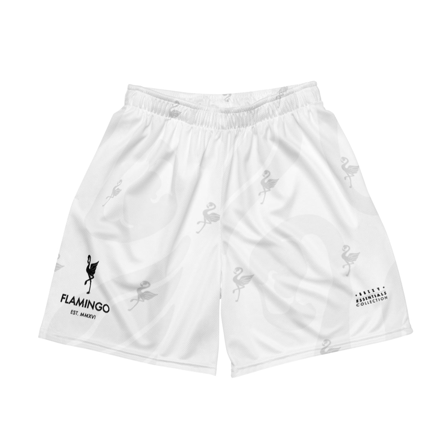 Flamingo Essentials Premium Mesh Shorts – White