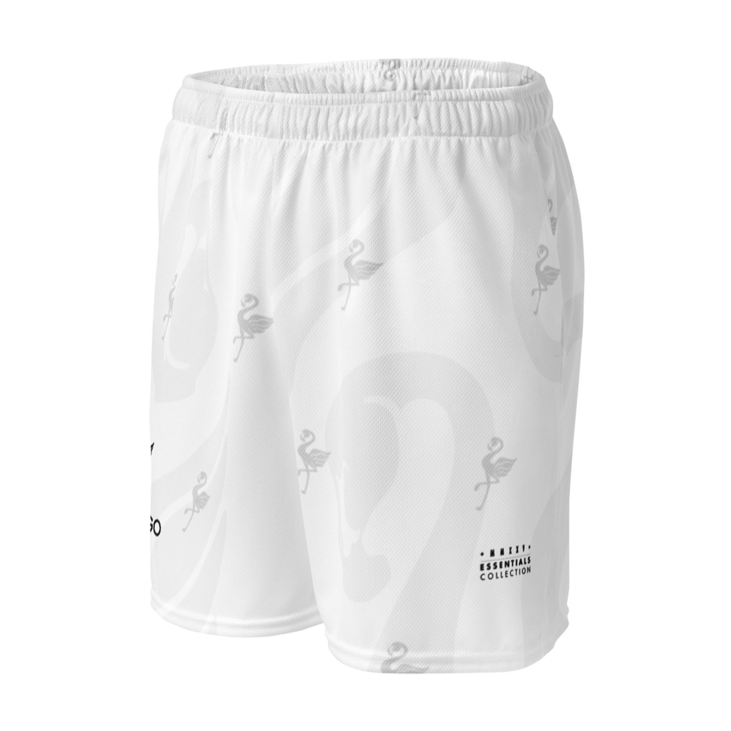 Flamingo Essentials Premium Mesh Shorts – White