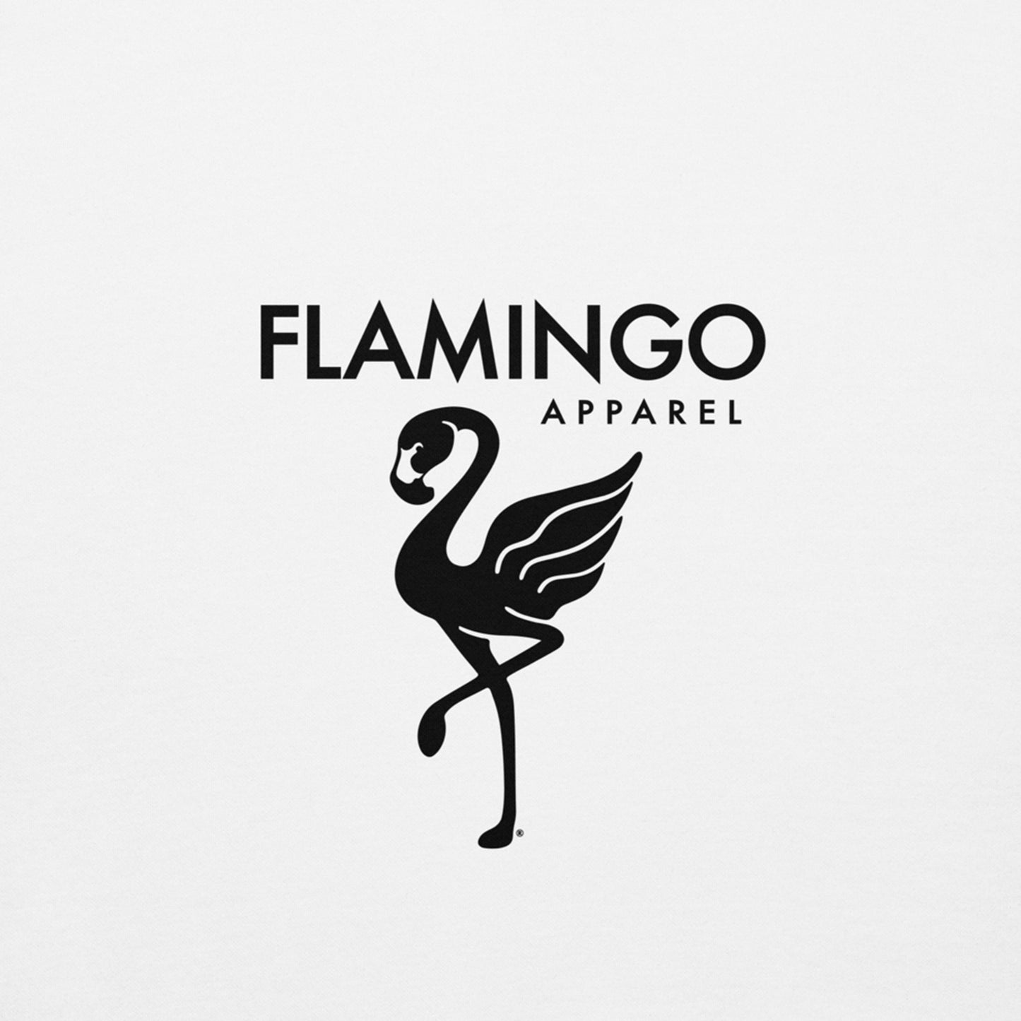 Flamingo Essentials Premium White Logo Hoodie