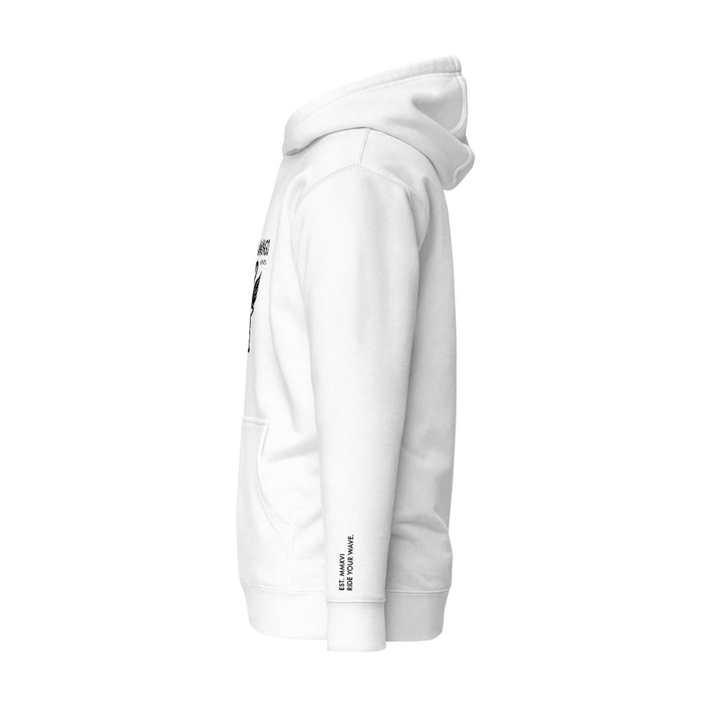 Flamingo Essentials Premium White Logo Hoodie