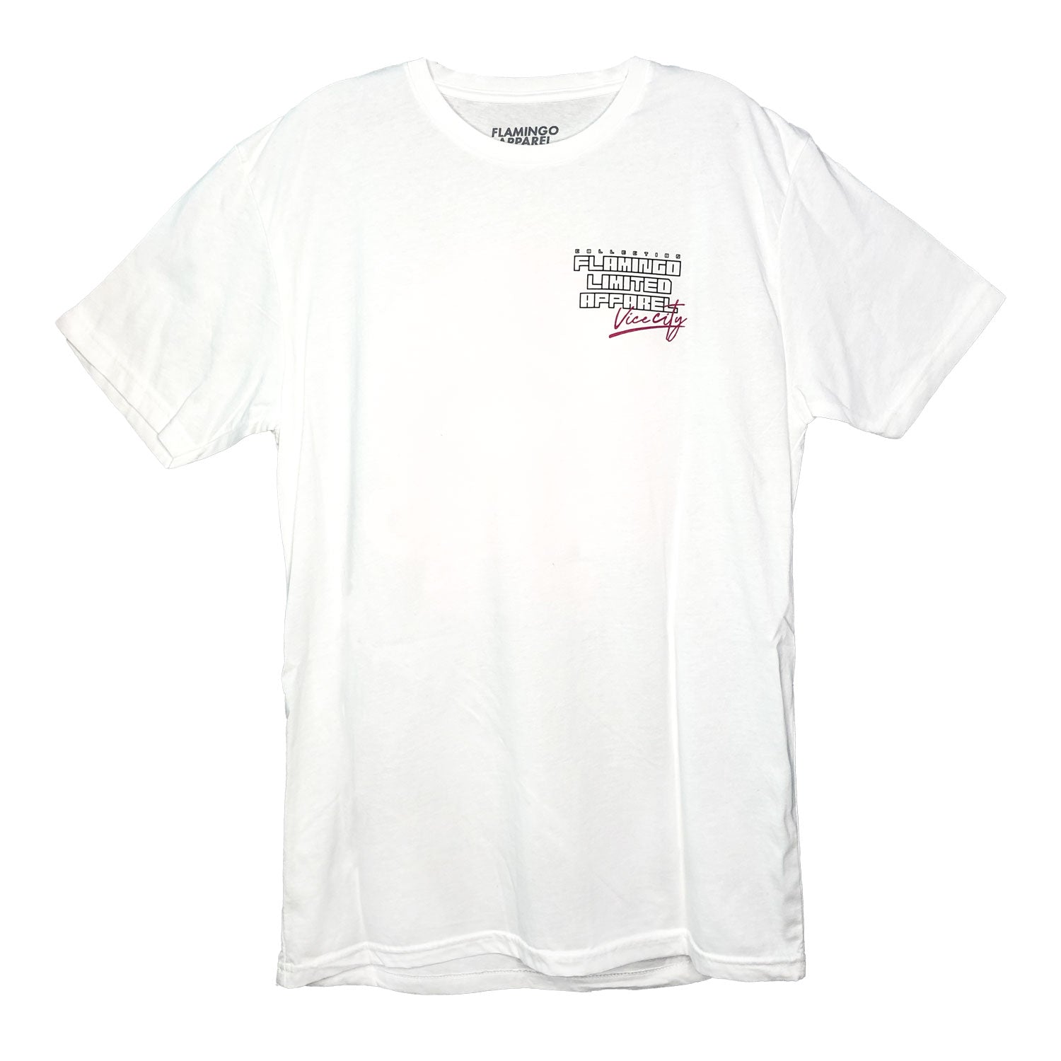 LIMITED Flamingo Vice City Tee White – Flamingo Apparel