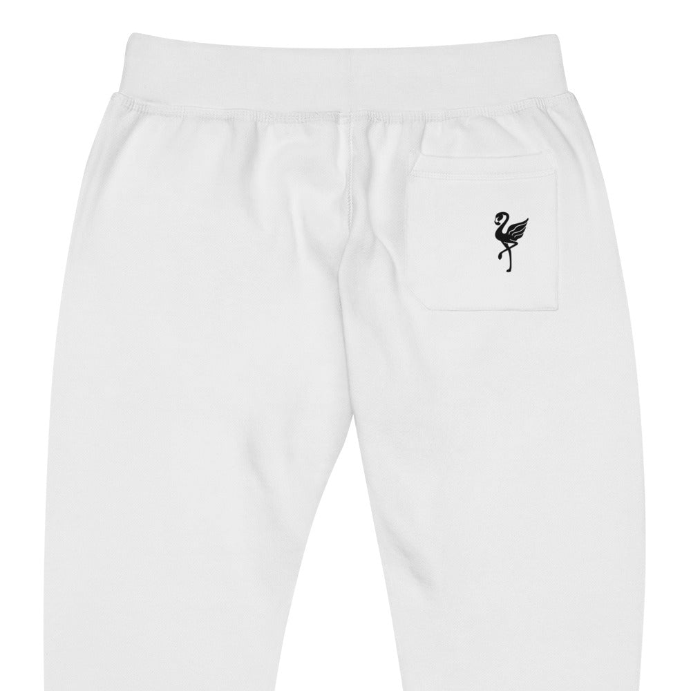 Flamingo Essentials -  White Unisex fleece sweatpants